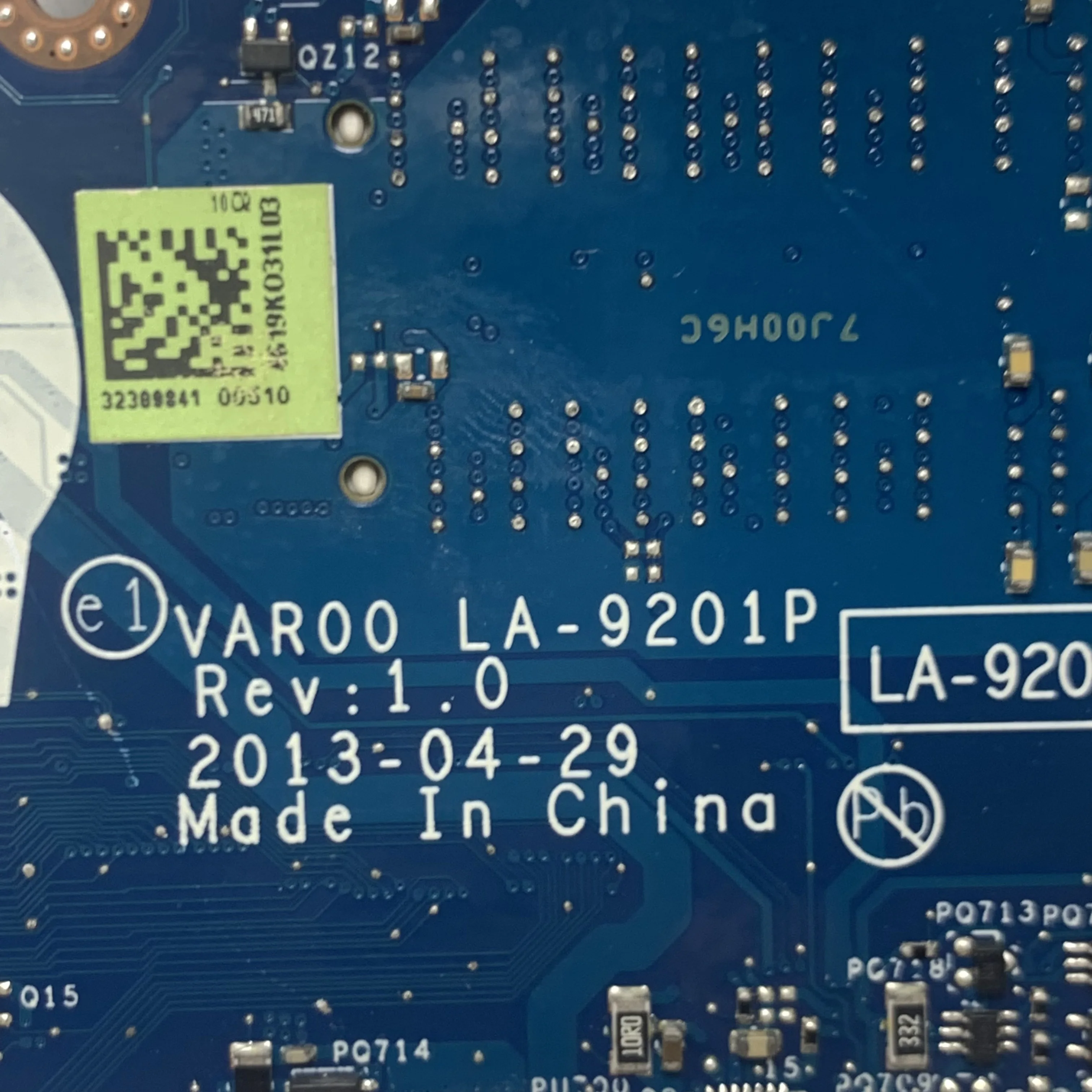 

Mainboard 0TY1XH TY1XH CN-0TY1XH For Dell Alienware M14X R3 Laptop Motherboard VAR00 LA-9201P N14P-GT-A2 GT750M 100% Full Tested