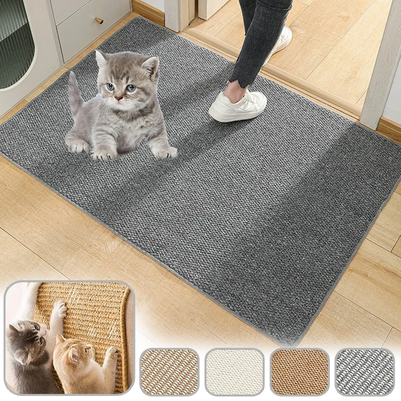 

New Non-Slip Imitation Sisal Doormat Cat Scratching Post Fade-Proof Runner Rug for Bathroom Entrance Door Laundry Dirt Resistant