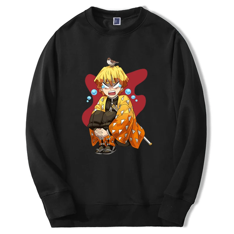 2024 Hot Japanese Anime Demon Slayer Hoodies Men Women Zenitsu Graphic Manga Sweatshirt Fleece Casual New Moletom Fashion Hoody