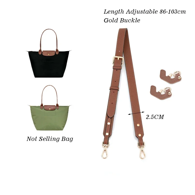 Correa ajustable para bolso Longchamp 3, accesorios de piezas, mango corto, tamaño pequeño, sin perforación, correa de hombro