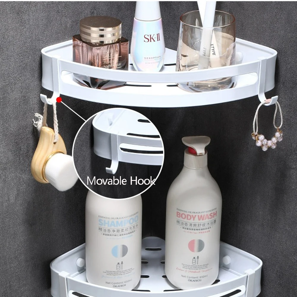 Ledge Corner Shelf Bathroom Organizer And Storage Wall Shelf Holder Shampoo For Bathroom kitchen Accessories Bathroom Hardwares