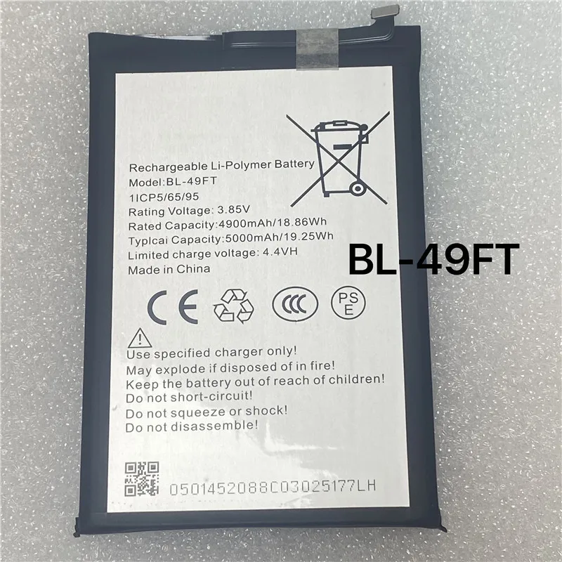 BL-49FT для TECNO Spark 6 Air KE5 6KE 6J, аккумулятор 4900 мАч, номер отслеживания, высокая емкость для аккумулятора TECNO.
