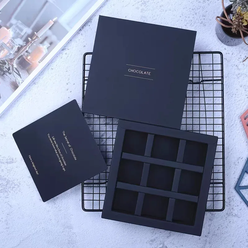 

10Pcs 9 Holes Chocolate Wrapping Paper Box For Valentine's Day Wedding Christmas Birthday Candy Packaging Gift Boxes