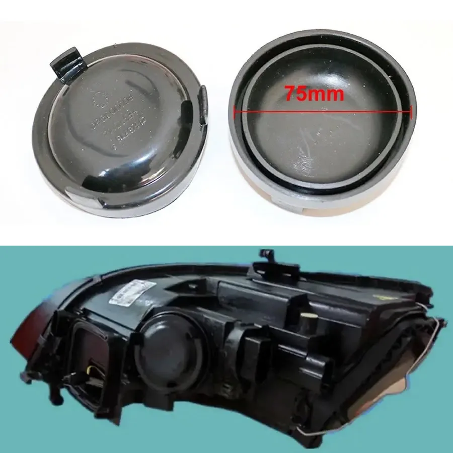 For Audi TT 2008 2009 2010 2011 2012 2013 Low High Beam Light Dust Cover Rubber Waterproof Dustproof Headlight Rear Cap 75mm