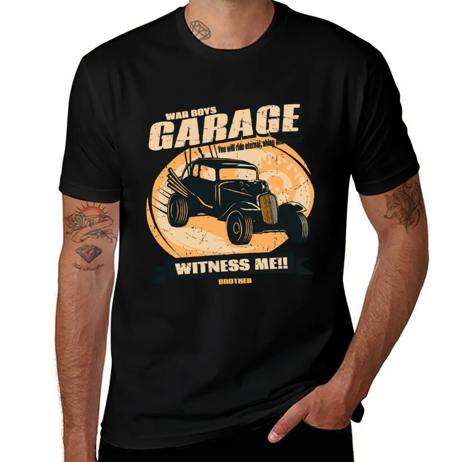 Funny Gifts Warboys garage Witness Me T-Shirt Simple Trendy Casual T-Shirt