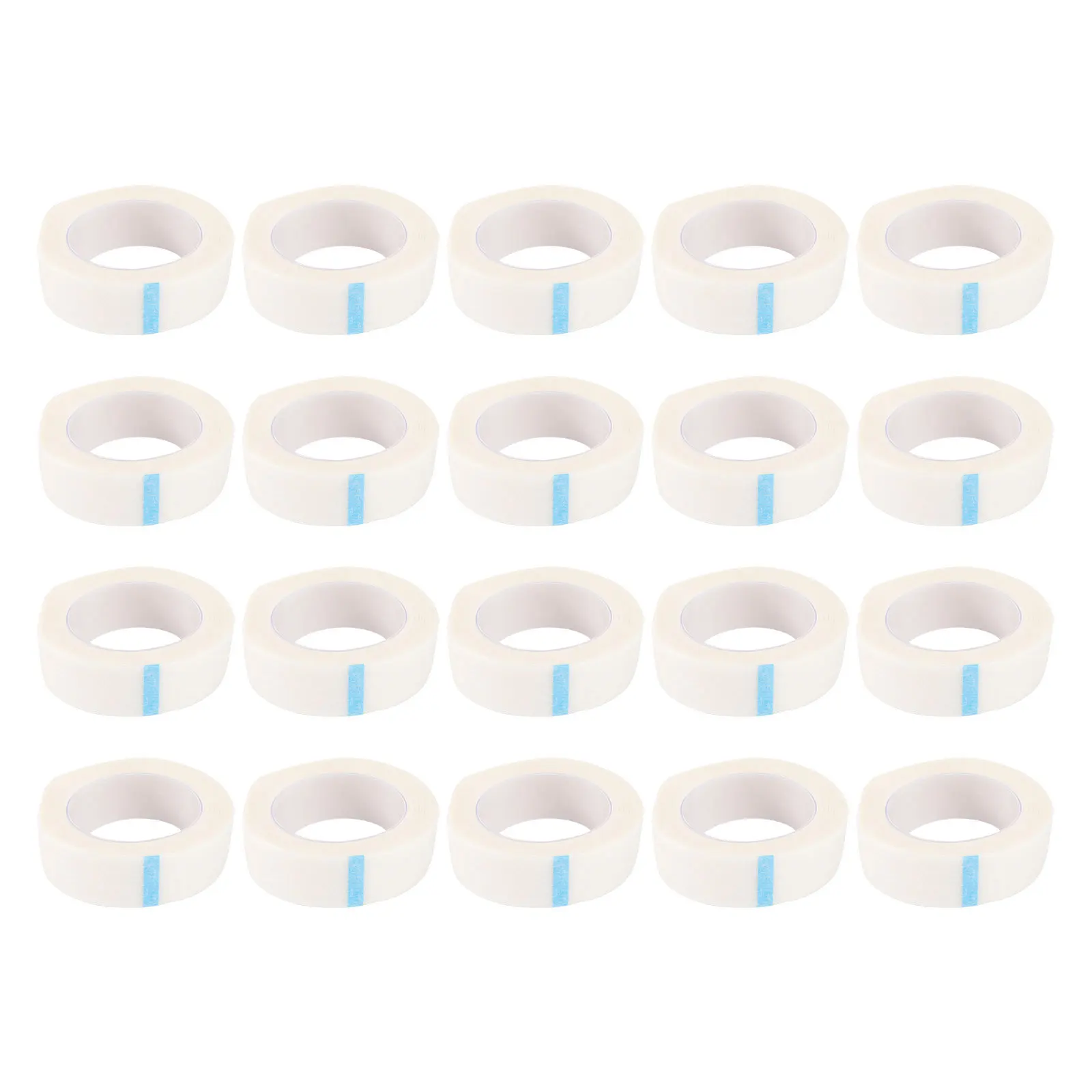 20 قطعة شريط عزل لملحقات رمش غير المنسوجة النسيج شريط لاصق لوازم صالون التجميل لاش فصل أداة البني