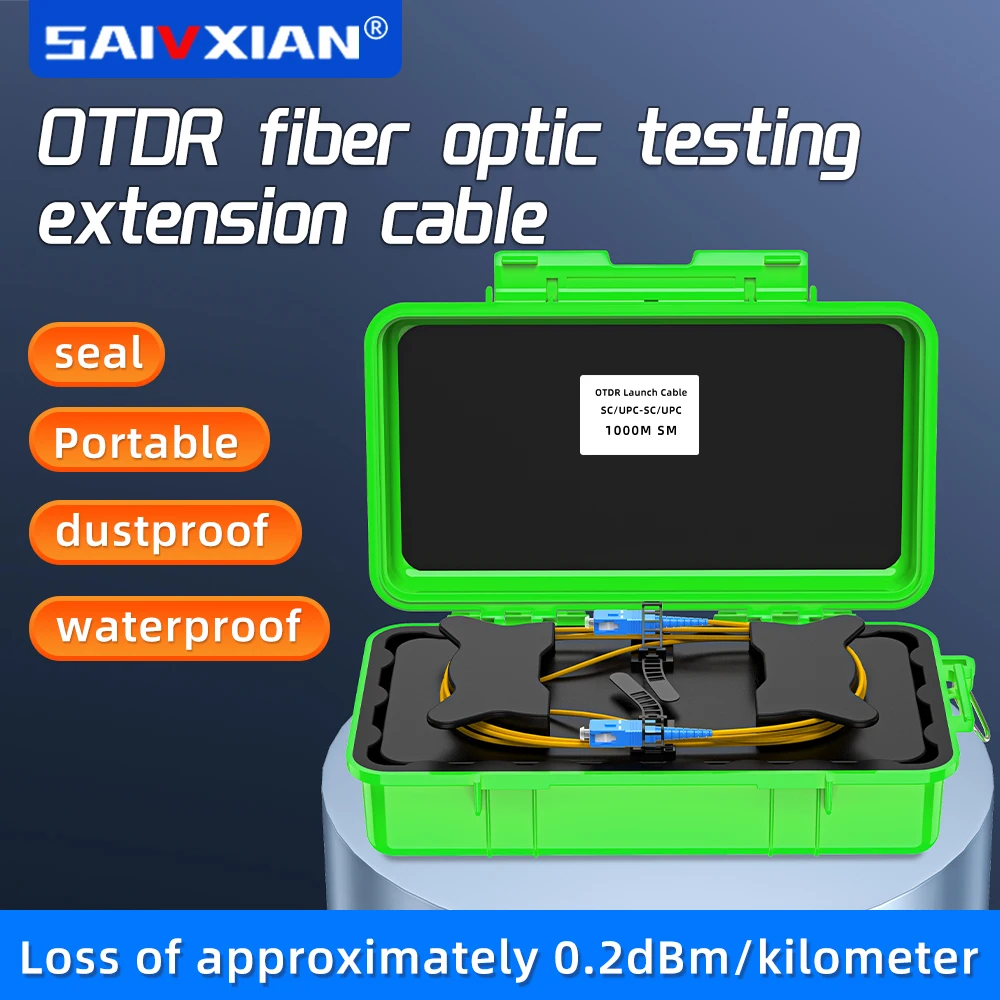 SAIVXIAN SC/APC  SC/UPC OTDR Dead Zone Eliminator,Fiber Rings 500M Fiber Optic OTDR Launch Cable Box SM 1KM 2KM 1310/1550nm