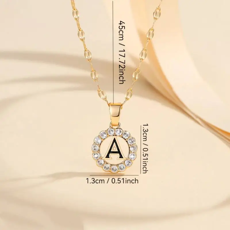 Mini  Necklace Gold Plated Balloon Initial Tiny Small Pendent Necklaces for Women Jewelry Teen Girls Gifts