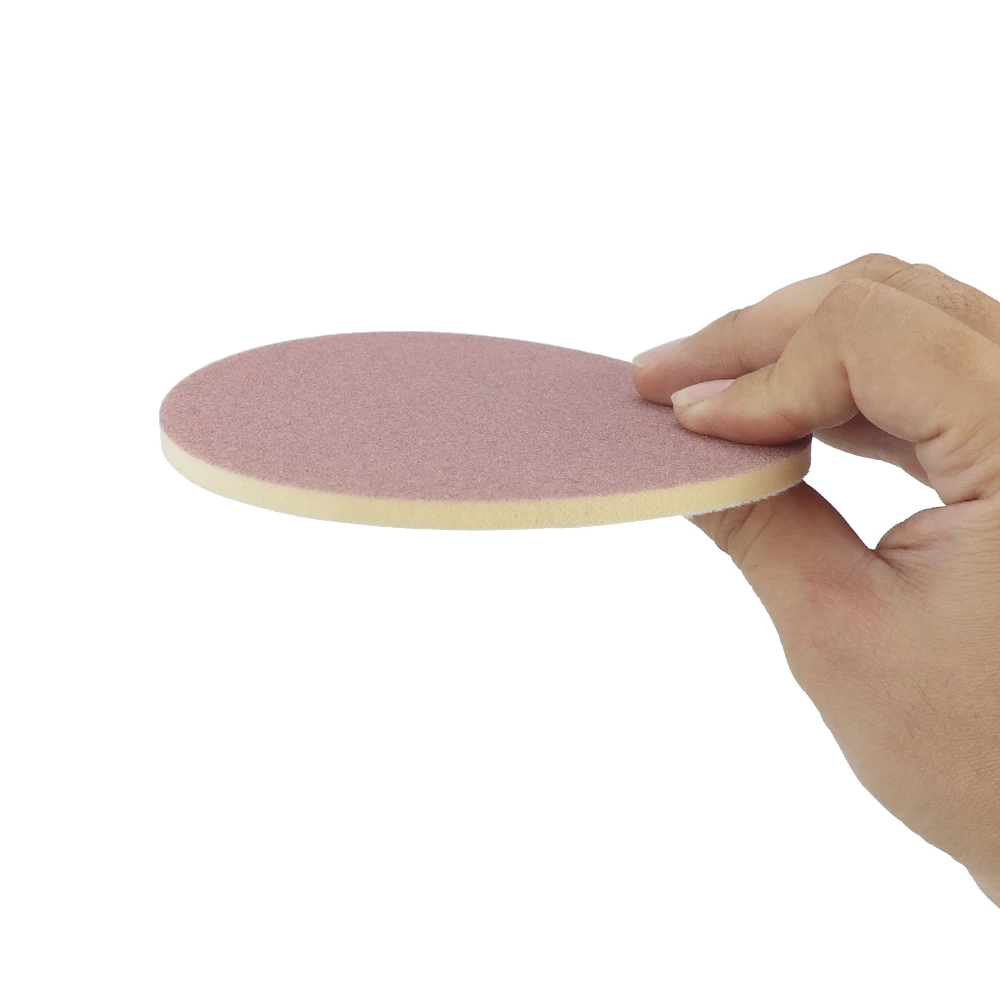 HIFESON 5inch Flocked Sponge Sandpapers Sanding disc Sander Abrasives Pad Polishing Accessories 150 180 220 320 400 600 Grit