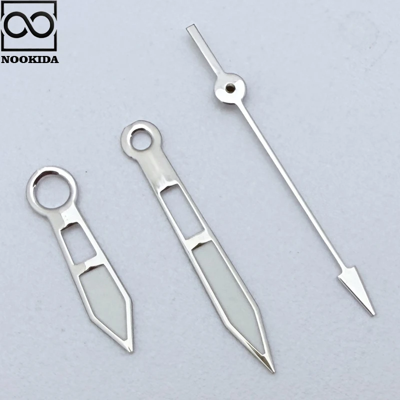 NOOKIDA NH35 เงินขัดมือสีเขียวส่องสว่าง Fit NH35 อัตโนมัตินาฬิกาอุปกรณ์เสริมอะไหล่