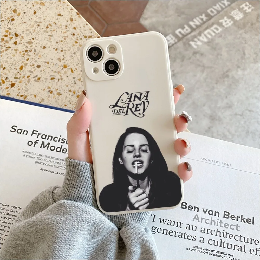 Lana Del Rey Singer Kraft Phone Case For Iphone 11 13 14 Pro Max X Xr Xs Max Se2020 12mini White Cover Case