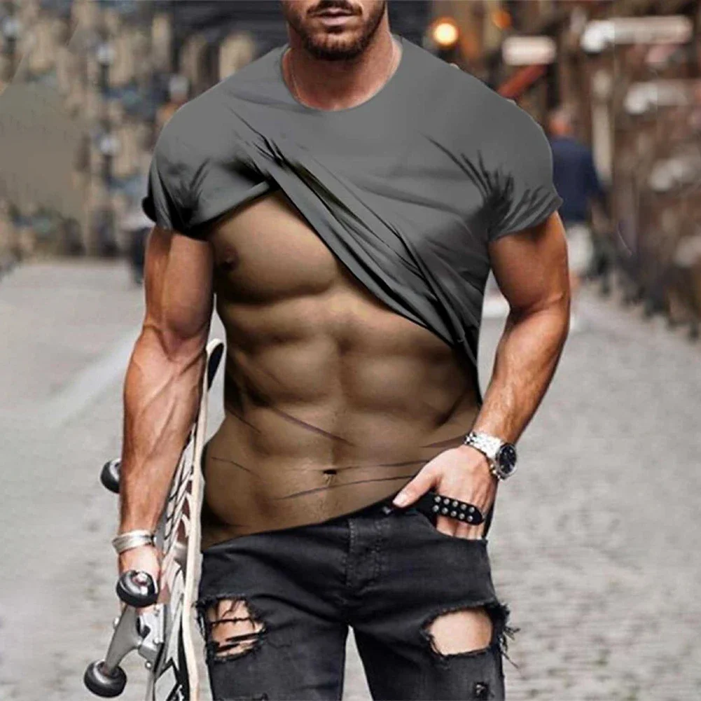 3D Print Top T Shirt T Shirt Tee 3D Top 3D Print Casual Casual Top Daily For Vacation Men O Neck Comfy Fashion