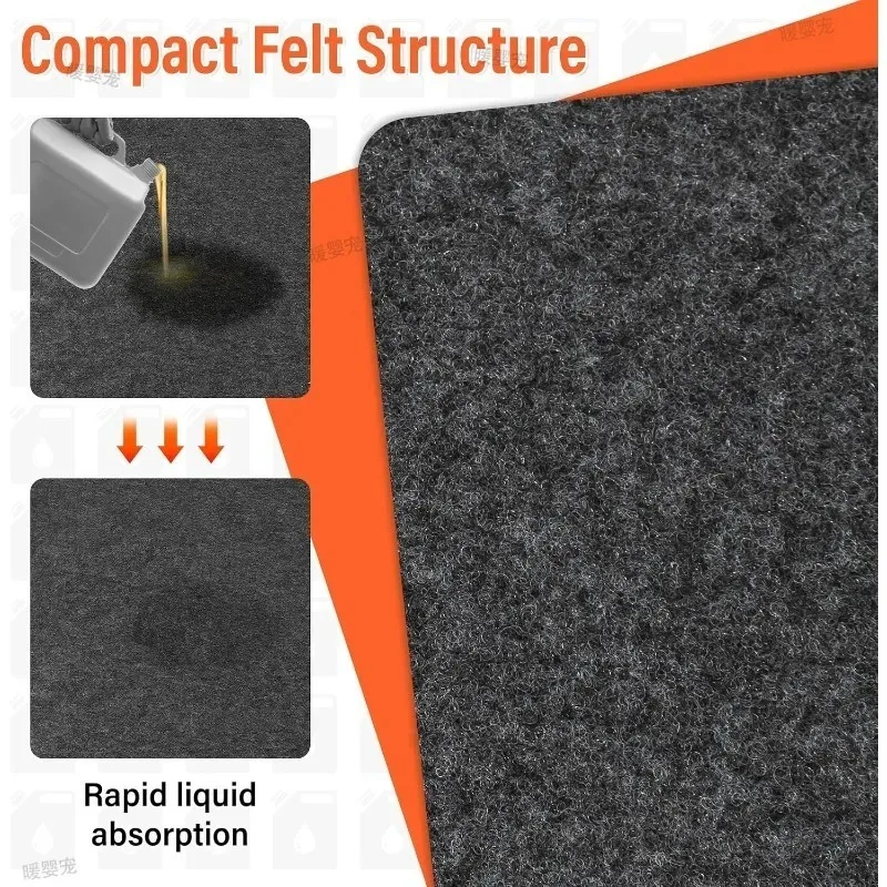 Garage Car Repair Mat Car Repair Pad Mat Felt Floor Mat Water-absorbent and Oil-proof Anti-slip Anti-spill Oil Mat Car Trunk Mat