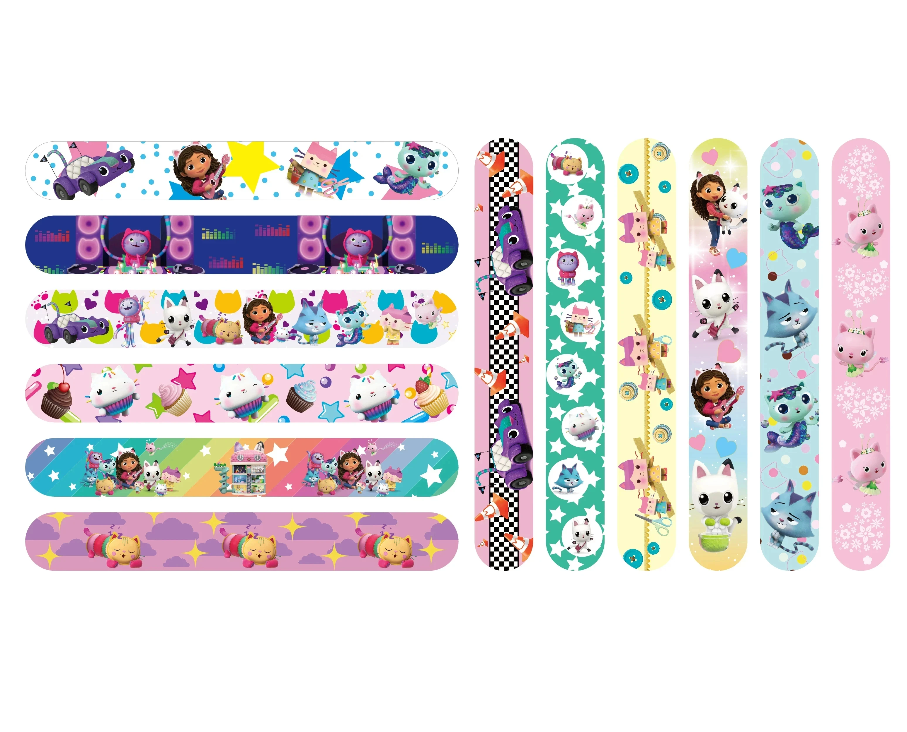 10/20pcs Gabby Dollhouse Slap Bracelets Cats Party Favors Birthday Party Gifts Decorations Snap Band for Kids Girls Baby Shower