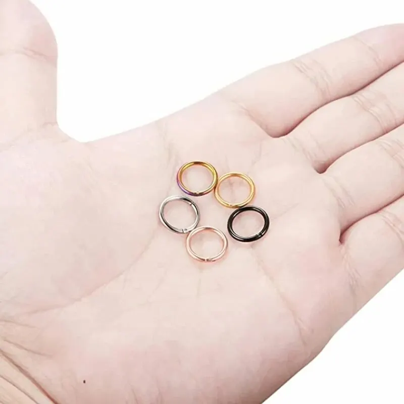 5Pcs 16G Nose Ring Hoop Stainless Steel Nose Piercing Nose Septum Ring Helix Ear Cartilage Earrings Piercing Punk Body Jewelry