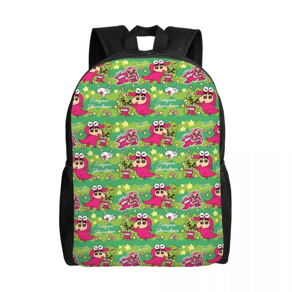 Mochilas personalizadas C-Crayones Shin-chanes para hombres y mujeres, mochila básica para la universidad, escuela, bolsas de cómics