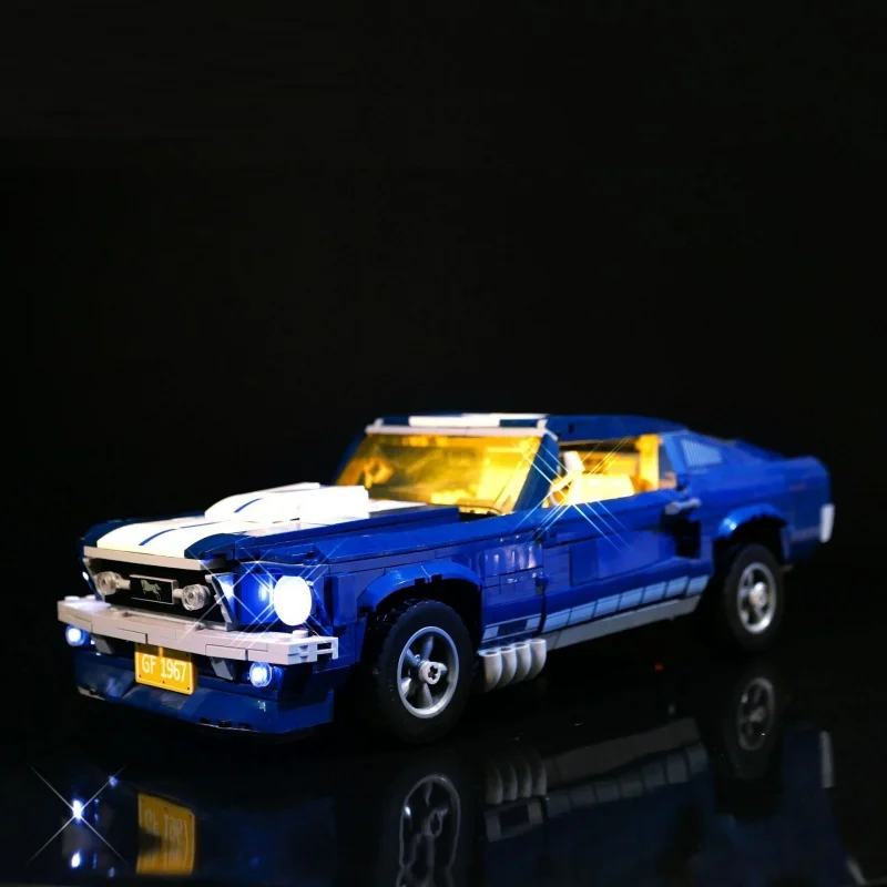 

LED Light Kit For 1967 Classic Muscle Car Building Blocks Model, DIY Decor Lighting Set, Not Included Building Blocks