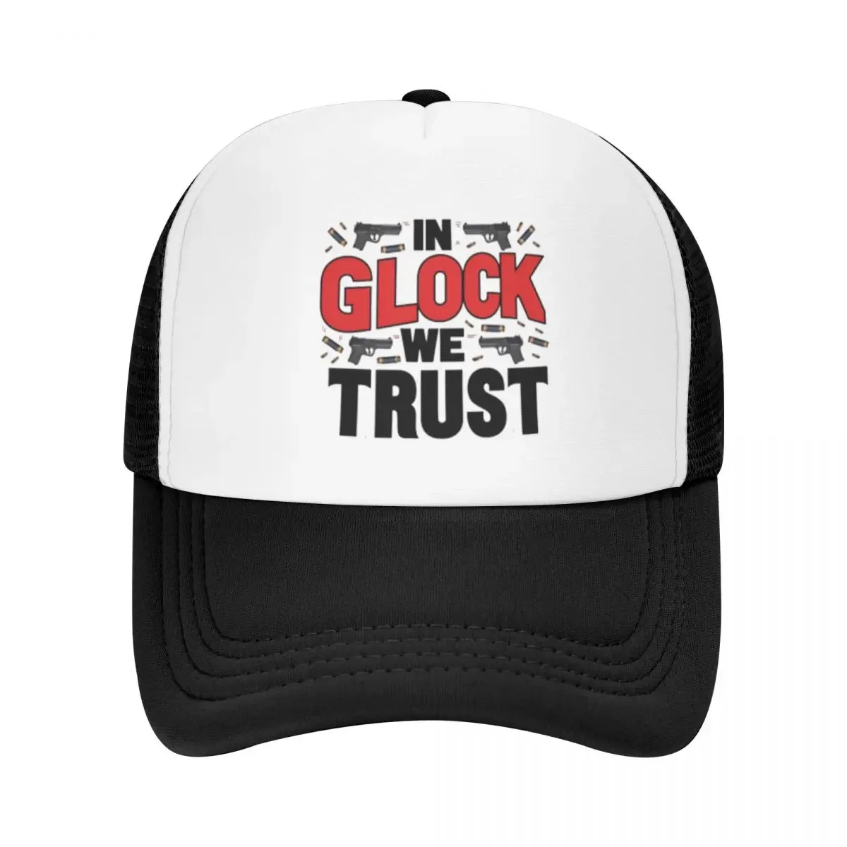 In Glock We Trust Shooting Sport Fashion Mesh Baseball Cap For Women Adult Casquette New Trend Dat hats