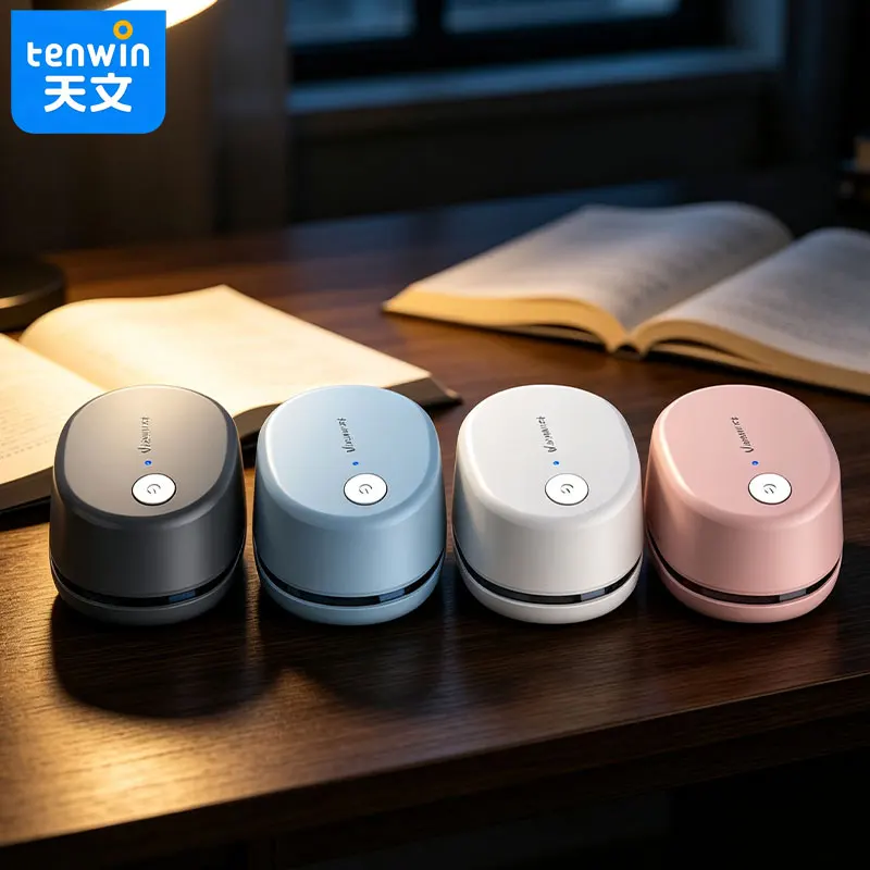 tenwin-ハンドヘルドミニ掃除機、密閉型ダストボックスで埃漏れなし、家庭や教室でのゴムくずや紙くずの清掃に最適なツール