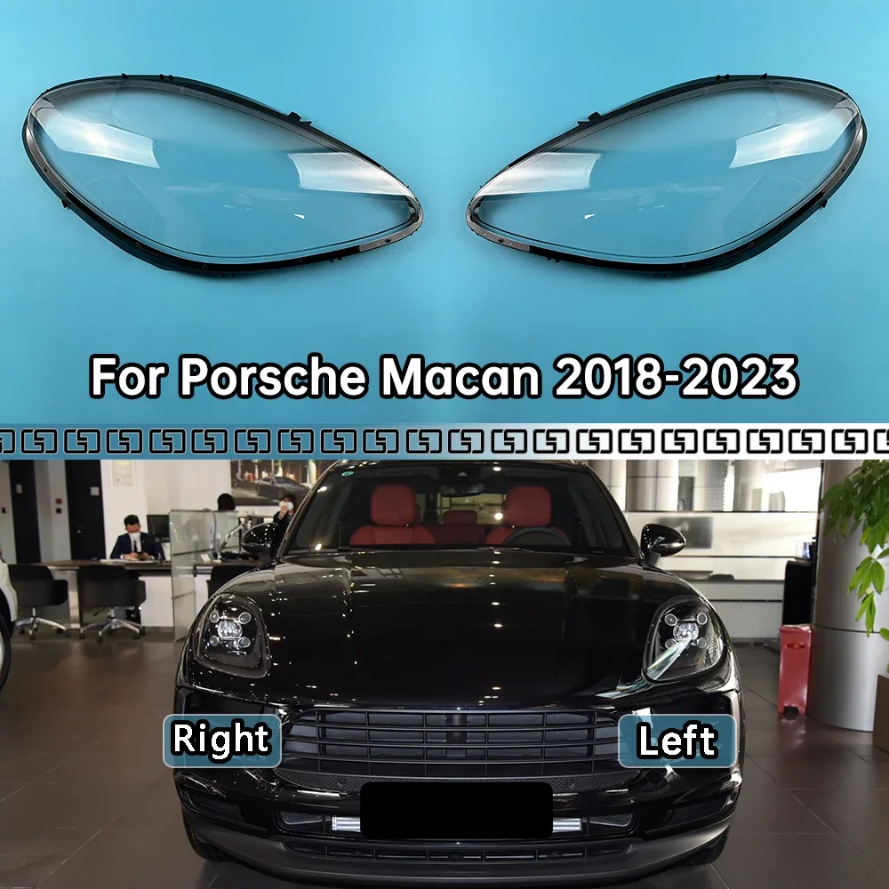 

Для Porsche Macan 2018-2023 автомобильные передние фары, крышка фары, прозрачный абажур, крышка передней фары, автомобильные гаджеты