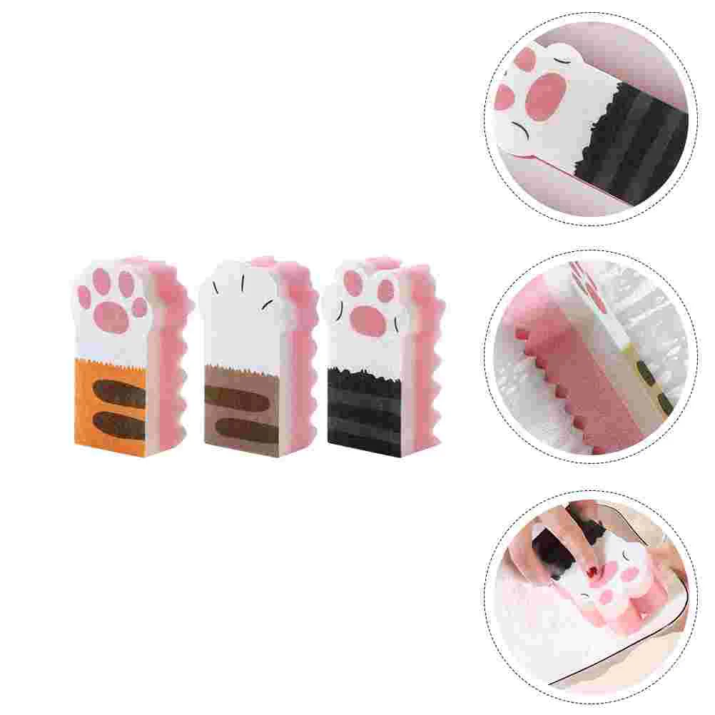 

3 Pcs Sponge Kitchen Cleaning Cloth Sponges Supplies Scrubbing Thickened Tool Washing