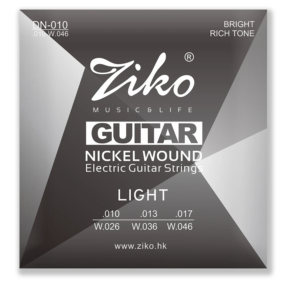 ZIKO DN-010 Elektrische Gitarre Saiten Nickel Wunde Hexangon Legierung Kern Gitarre Saite Elektrische Gitarre Saiten Teile Zubehör – Detail 3