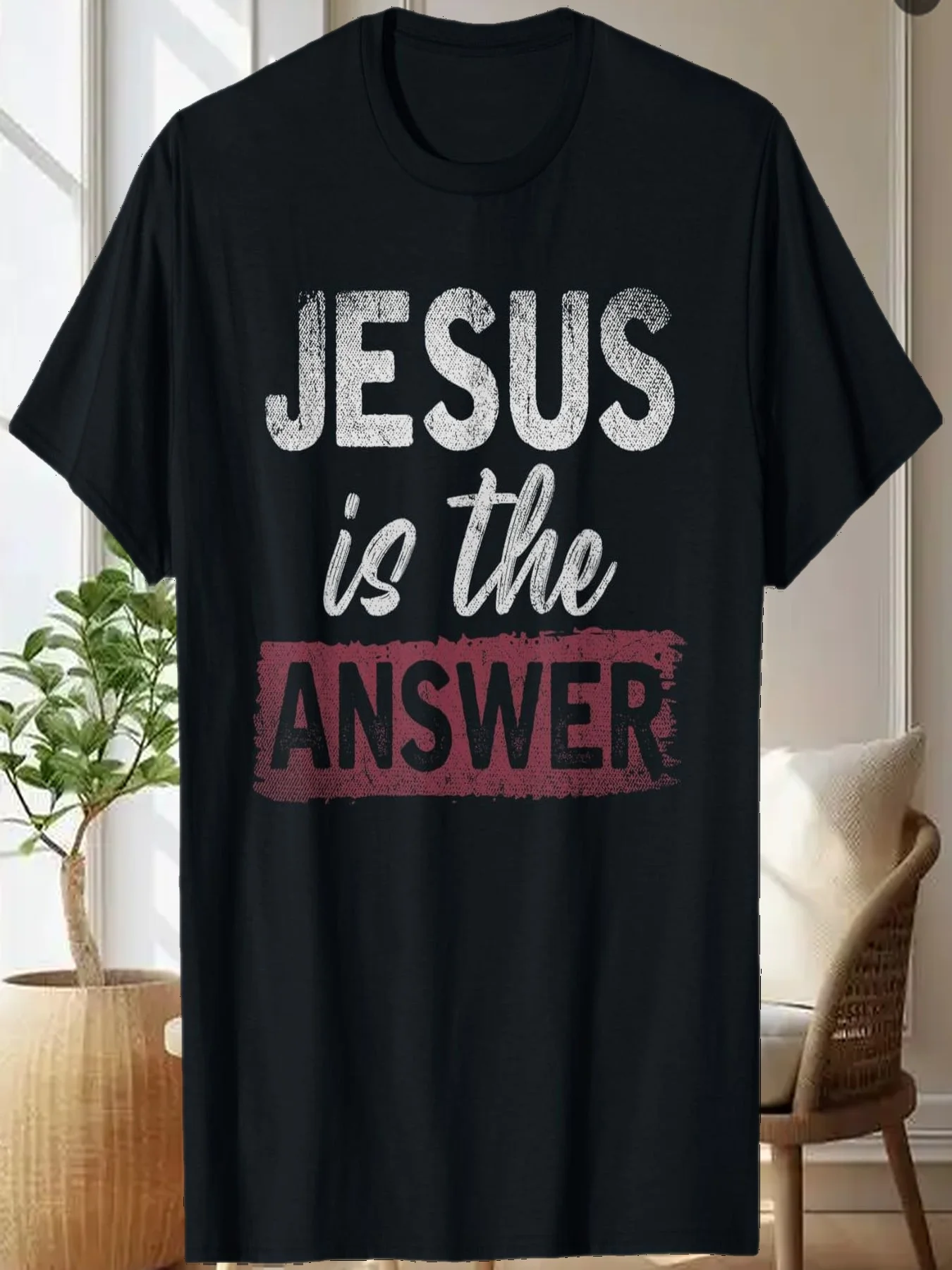 

Jesus Is The Answer Christian Religion Devotee Lord Jesus T-Shirt
