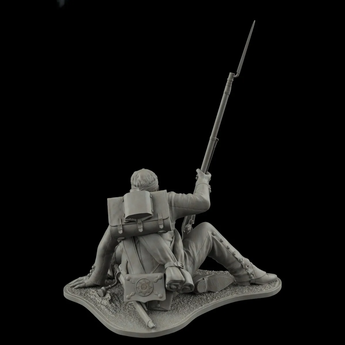 Kit de modelo sem pintura com figura de resina de 75 mm, tema militar, oficial da guarda da legião lituana, GK desmontado e sem pintura