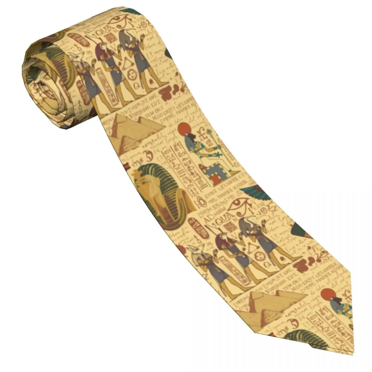 Décontracté flèche maigre egypte ancienne thème cravate mince cravate pour hommes homme accessoires simplicité pour fête cravate formelle
