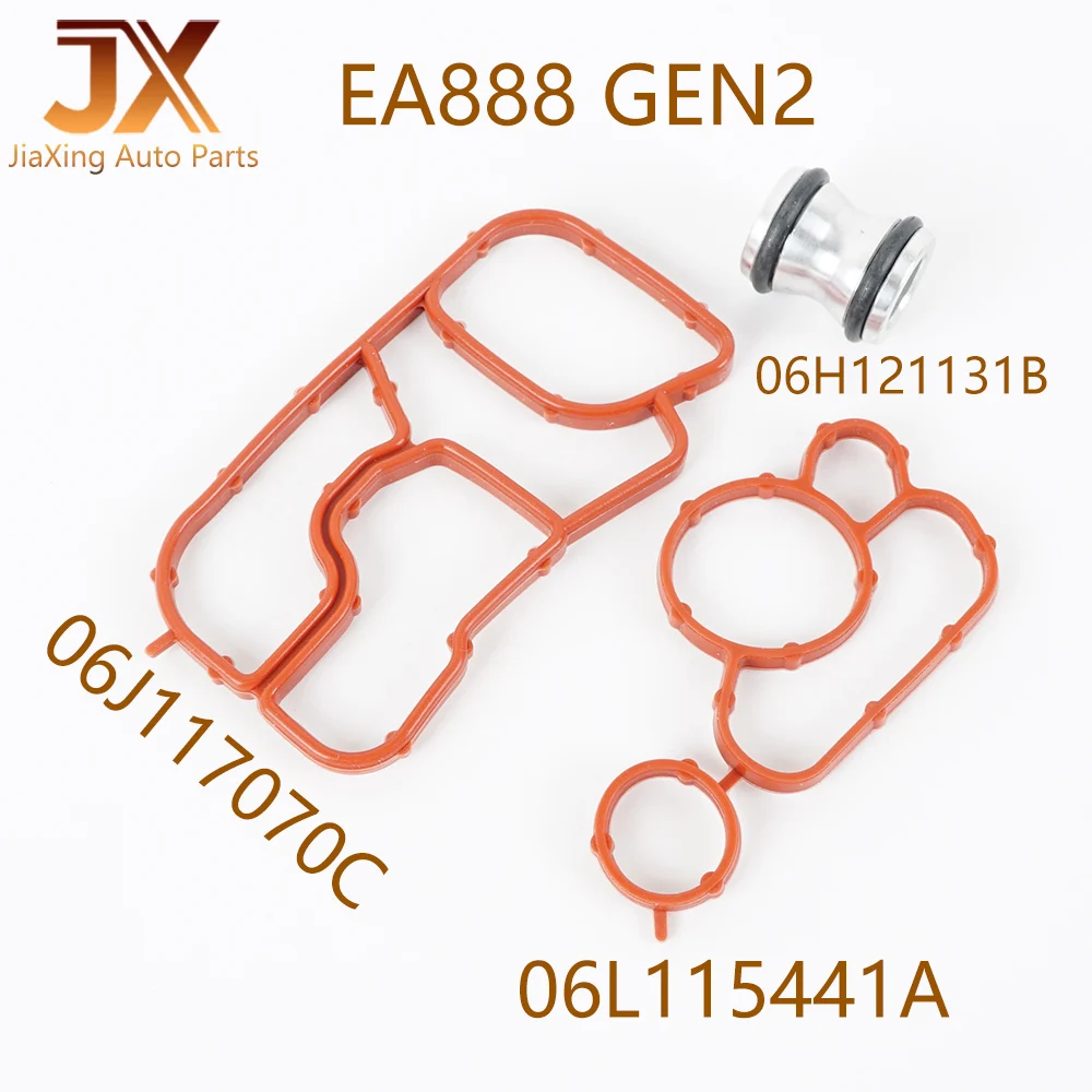 06J117070C 06J115441A Oil Cooler Gasket Pipe And Connector Joint For EA888 Audi A4A5A6Q5 VW Golf Tiguan Passat Jetta 06L115441