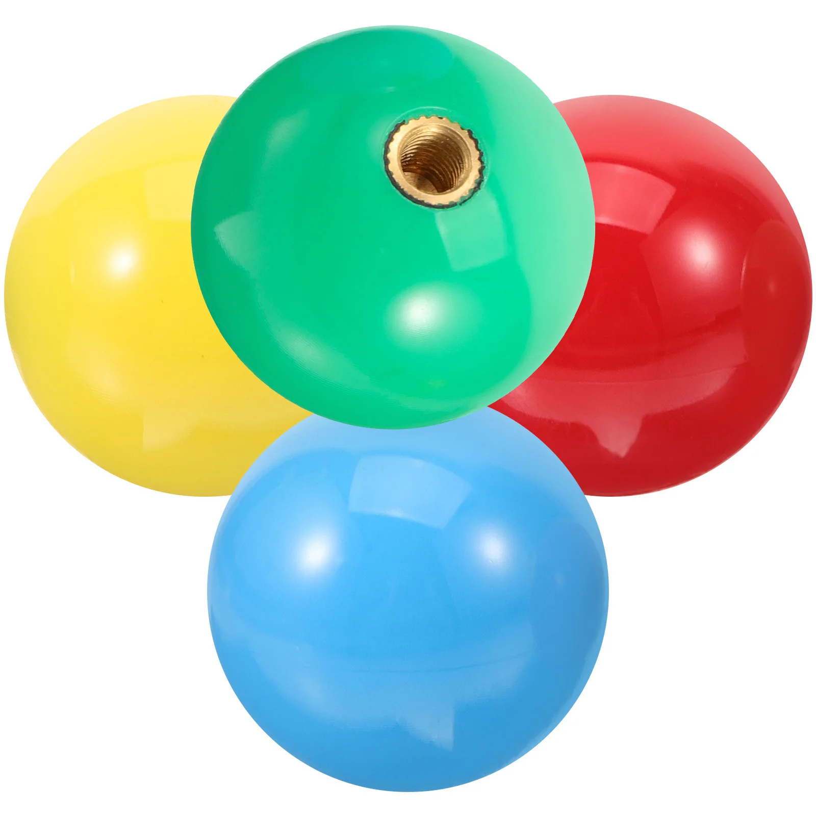 Perilla de mango superior de bola de Joystick de juego, cabezal de plástico duradero de repuesto para controladores de juegos, piezas de simuladores de juegos, 4 Uds.