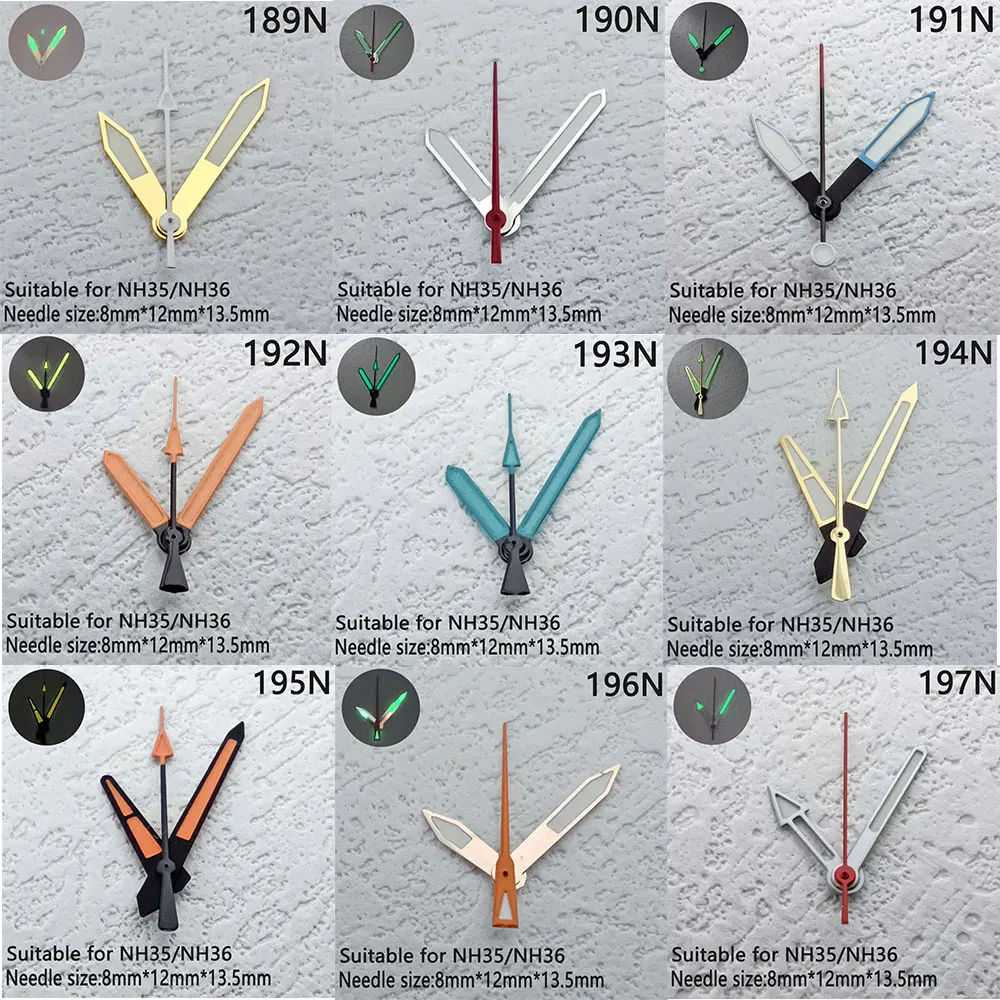 FIT nh34 nh35 nh36 8215 무브먼트 시계 케이스, 글로우 시계 포인터 시계 액세서리 시분침 초침