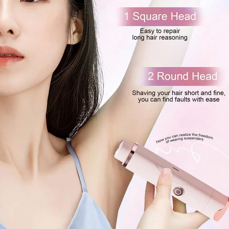 double Head Removal Epilator Women Electric Razors Rechargeable Gentle Painless Shaer Machine Hair Remoer For Body Private Areas