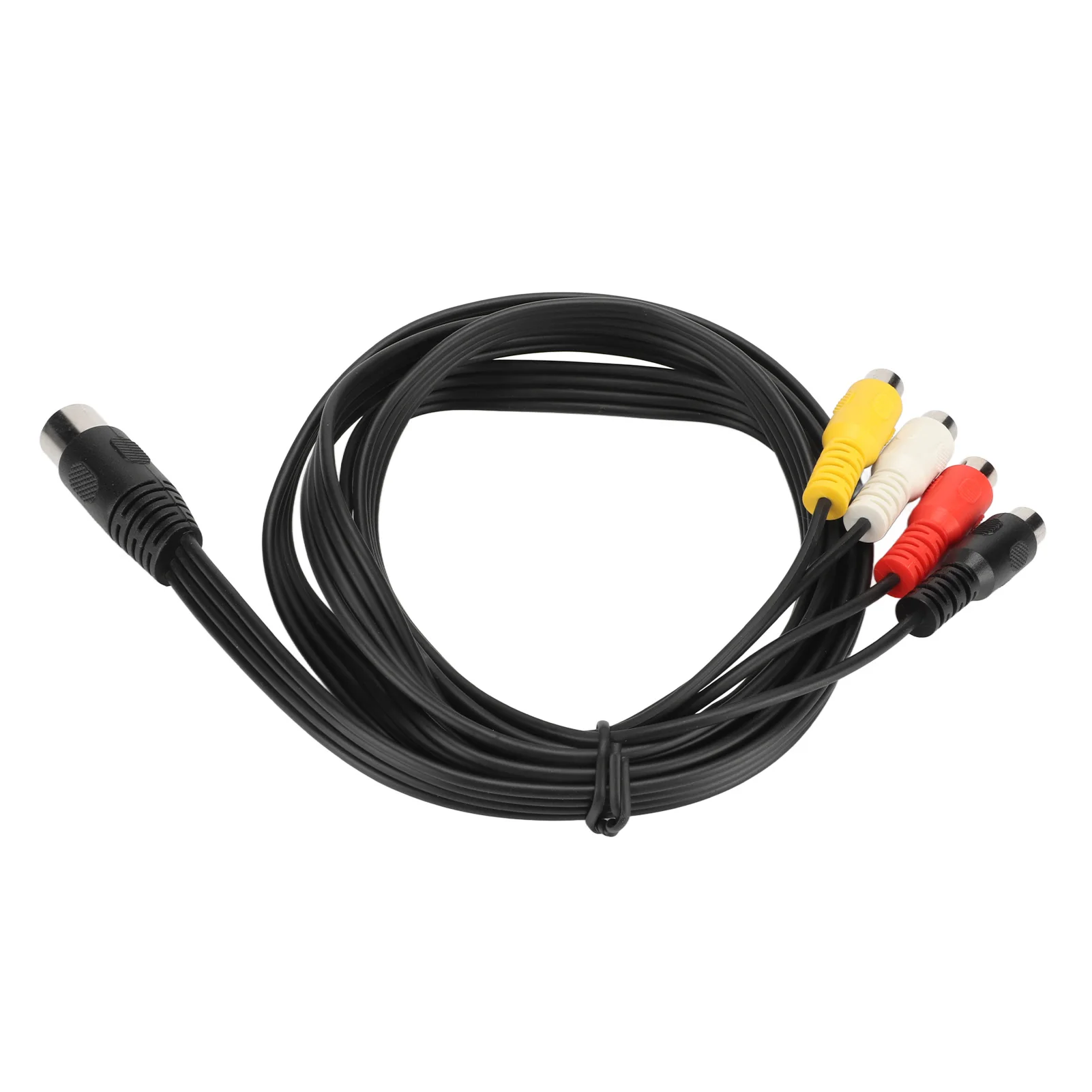 

DIN 5 Pin To Conversion Cord PVC 5 Pin Male Din To 4 Female Cable Plug and Play Stable for VCR for Phono
