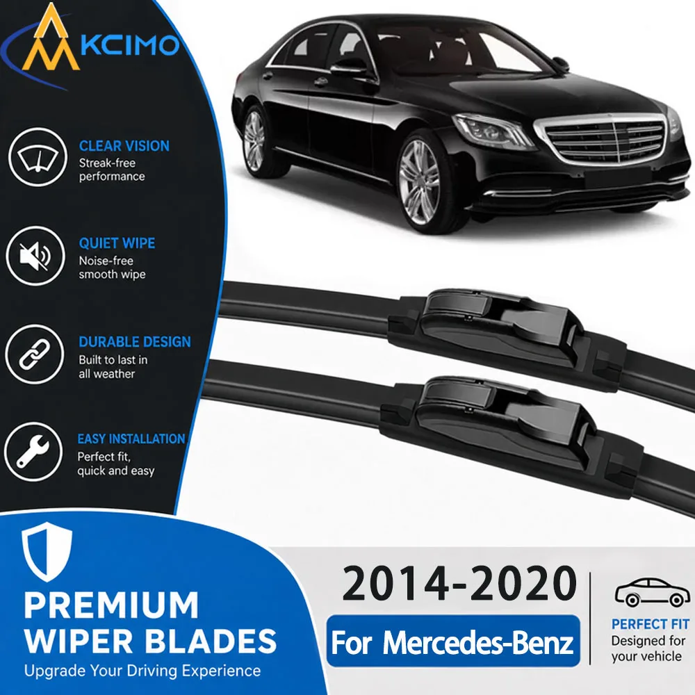 Windshield Wiper Set Durable Rubber Streak‑Free Performance Simple Fitting Replacement Blades For Mercedes-Benz 2014-2020