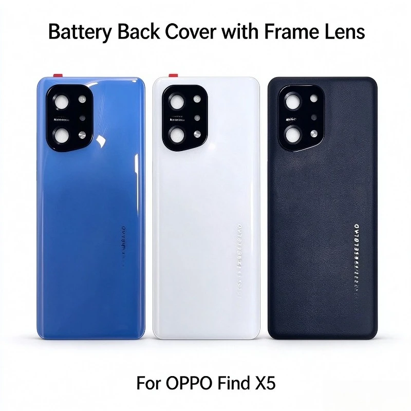 For Oppo Find X5 / PFFM10 CPH2307 Back Battery Cover Door Housing Case Rear Glass Lens