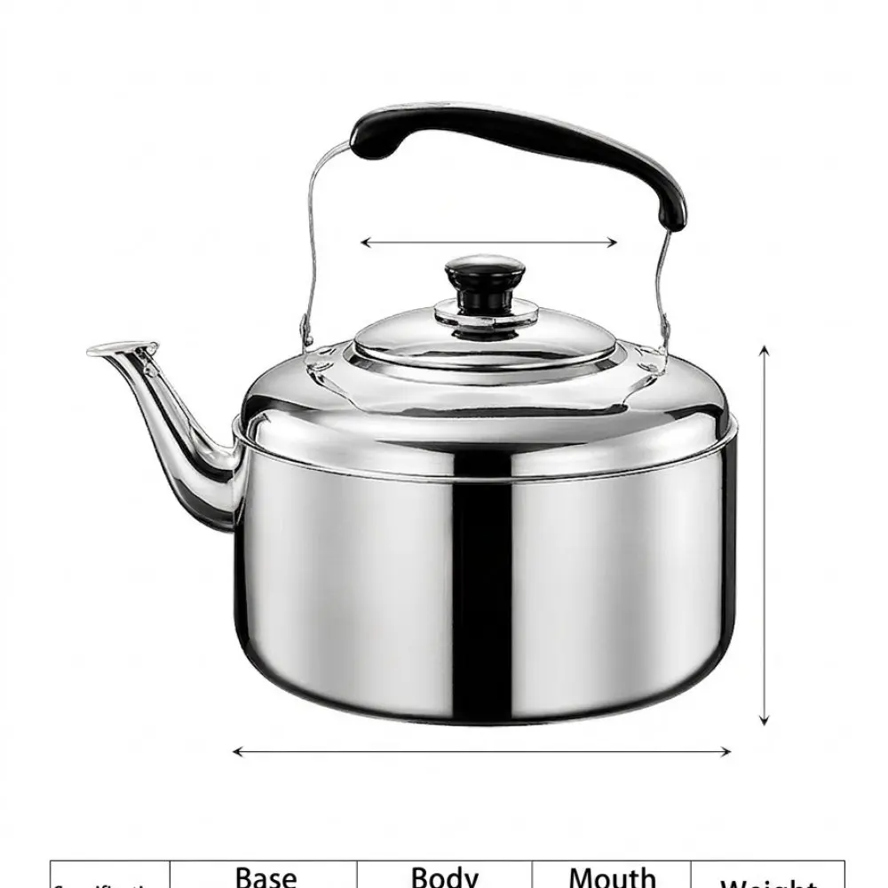 Stainless Steel Whistling Kettle Thickened Kitchen Teapot Boiling Water Pot Induction Cooker Gas Stove Suitable Home Tool