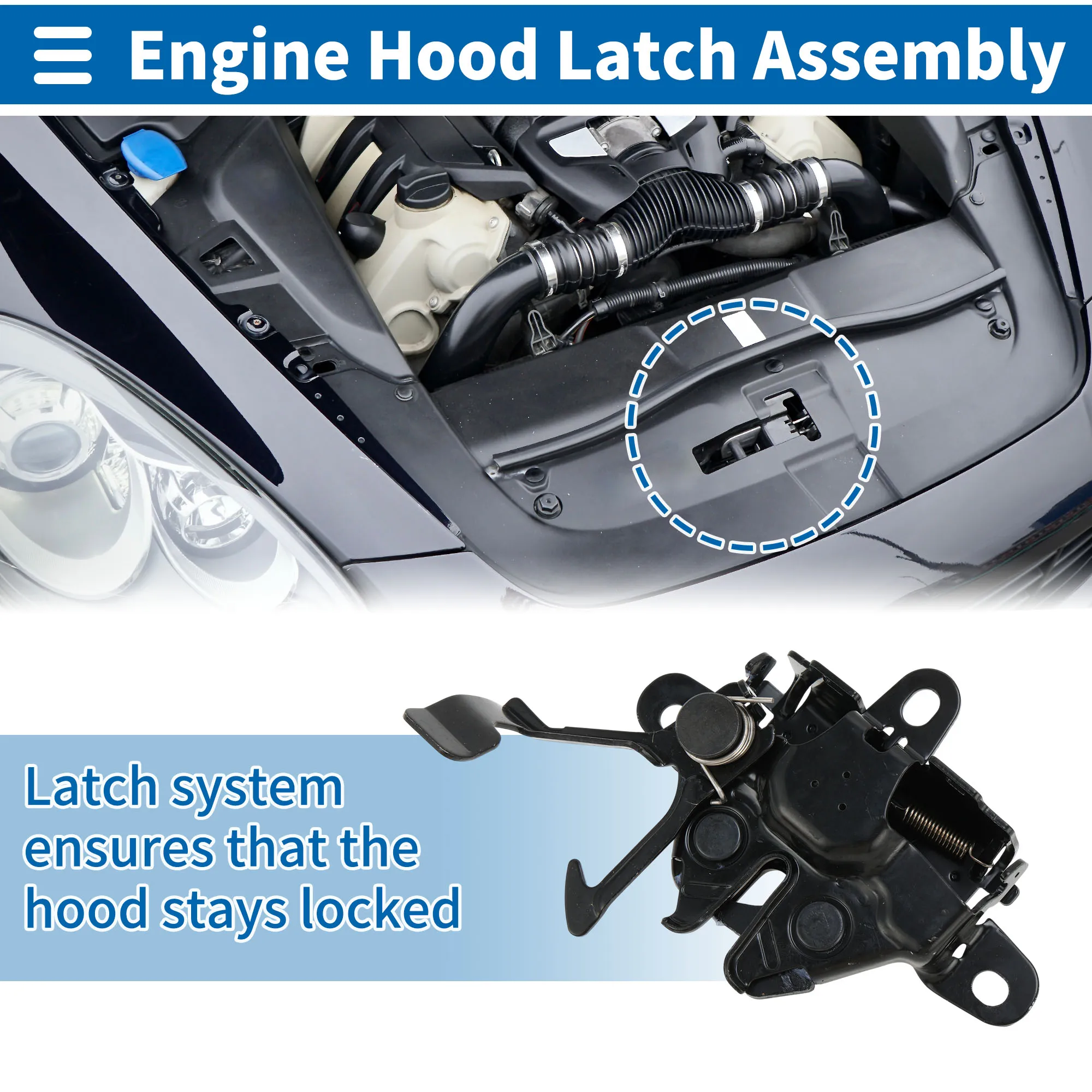 

UXCELL Hood Latch Assembly for Pontiac Vibe Engine Hood Latch Lock Release No.88972905