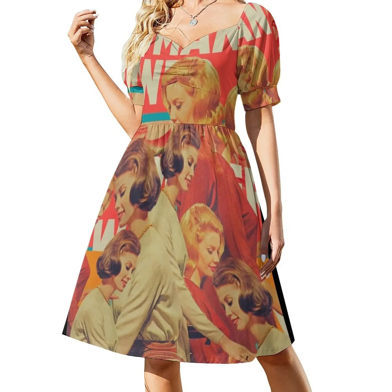 

Woman Power Short-Sleeved Dress Women's summer suit Dress woman festival outfit women Dress