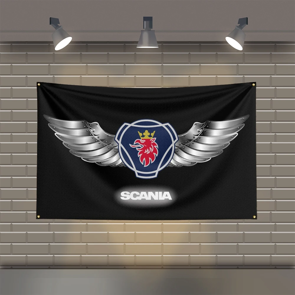 3x5 Ft Scanias Flag Polyester Printed Car Banner Flags for Room Garage Decor