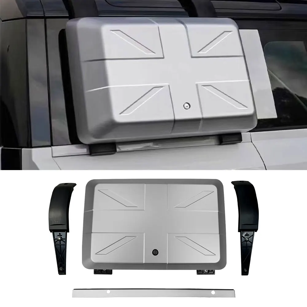 

Sliver Exterior Side Mounted Gear Box Side Toolbox Storage Mounted Carrier Fits For LR Defender 130 110 90 2020-2024