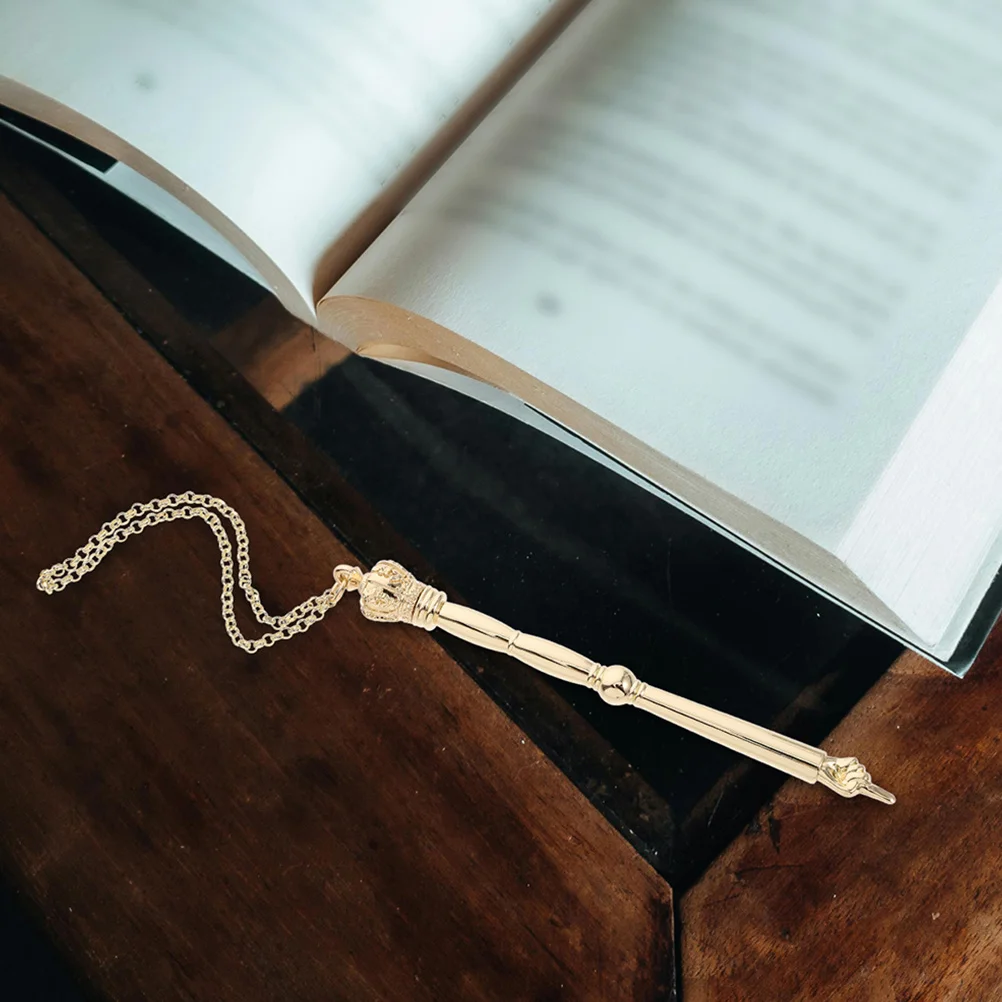 

Metal Torah Finger Pointer Bible Reading Tool Scripture Marker Vintage Decorative Hand Pendant Chain Book Page Accessory School