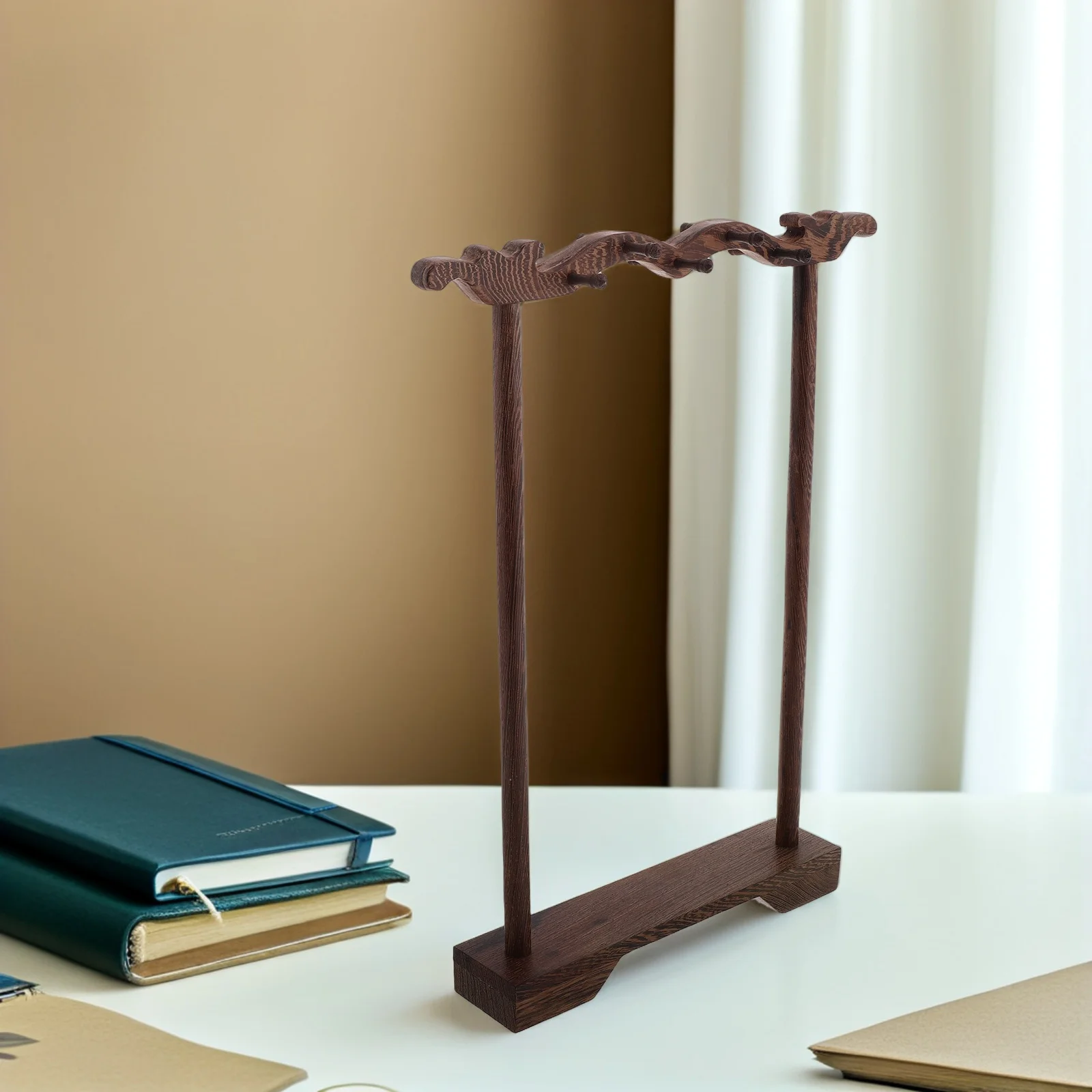 

Calligraphy Brush Holder Wood Pen Rack for Display Storing Brushes Desktop Decor Practical Writing Stand