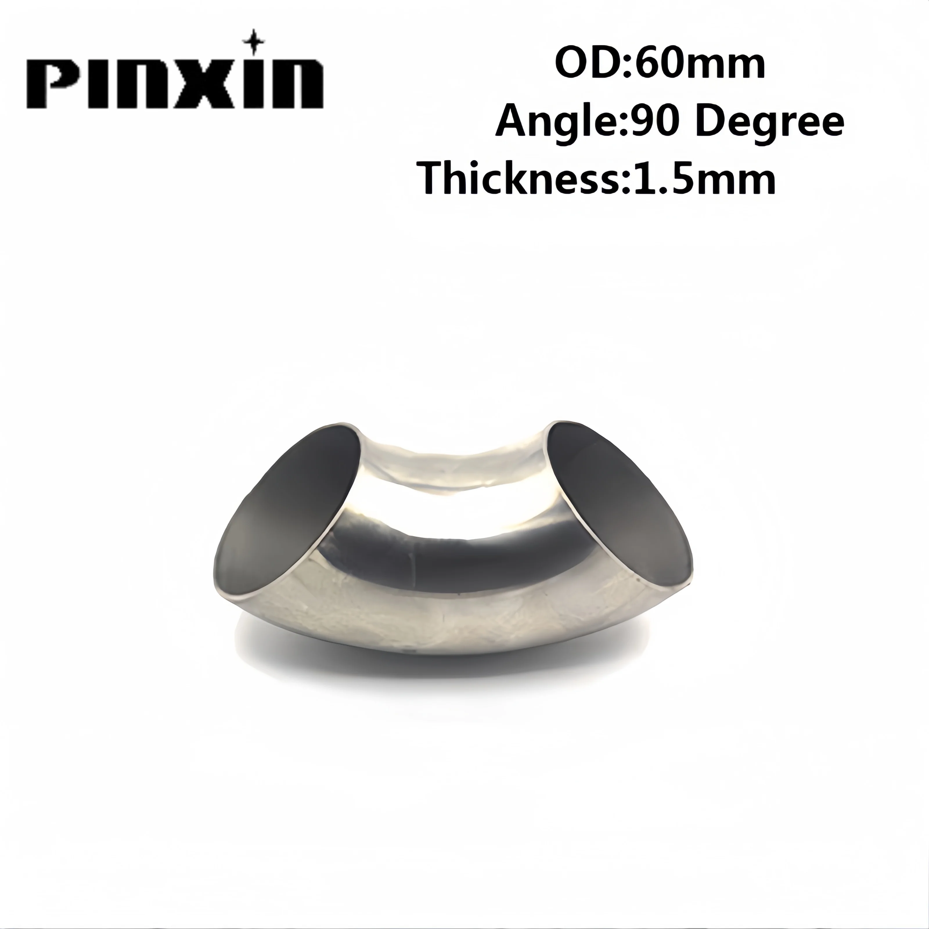 PinXin 90 Degree Bend Elbow Pipe 201 Stainless Steel tube curve pipe OD 60mm 63mm 76mm