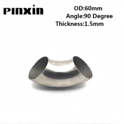 PinXin 90 Degree Bend Elbow Pipe 201 Stainless Steel tube curve pipe OD 60mm 63mm 76mm