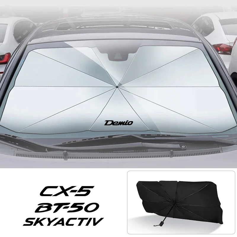 Car Front Shading Car Windshield Sunshade Umbrella For Mazda CX-5 CX-8 CX-9 CX-30 Axela BT-50 Biante Demio MPS MX-5 Skyactiv