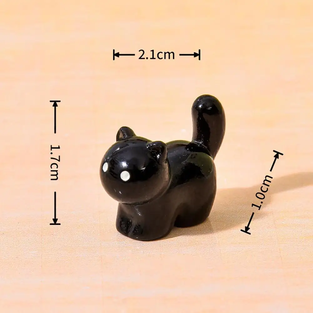 Non-fading Mini Statue Mini Resin Figurines Set Cute Tiny Cat Bear Elephant Turtle Dolphin Statues Micro Fairy Garden Dollhouse