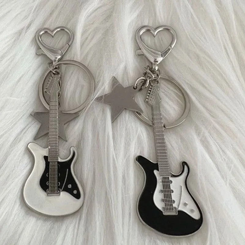 Guitar Star Bass irregular keychain bag accessories Y2k Spice Girls Retro Niche Bag Pendant Sweet Cool Millennial Style trinkets