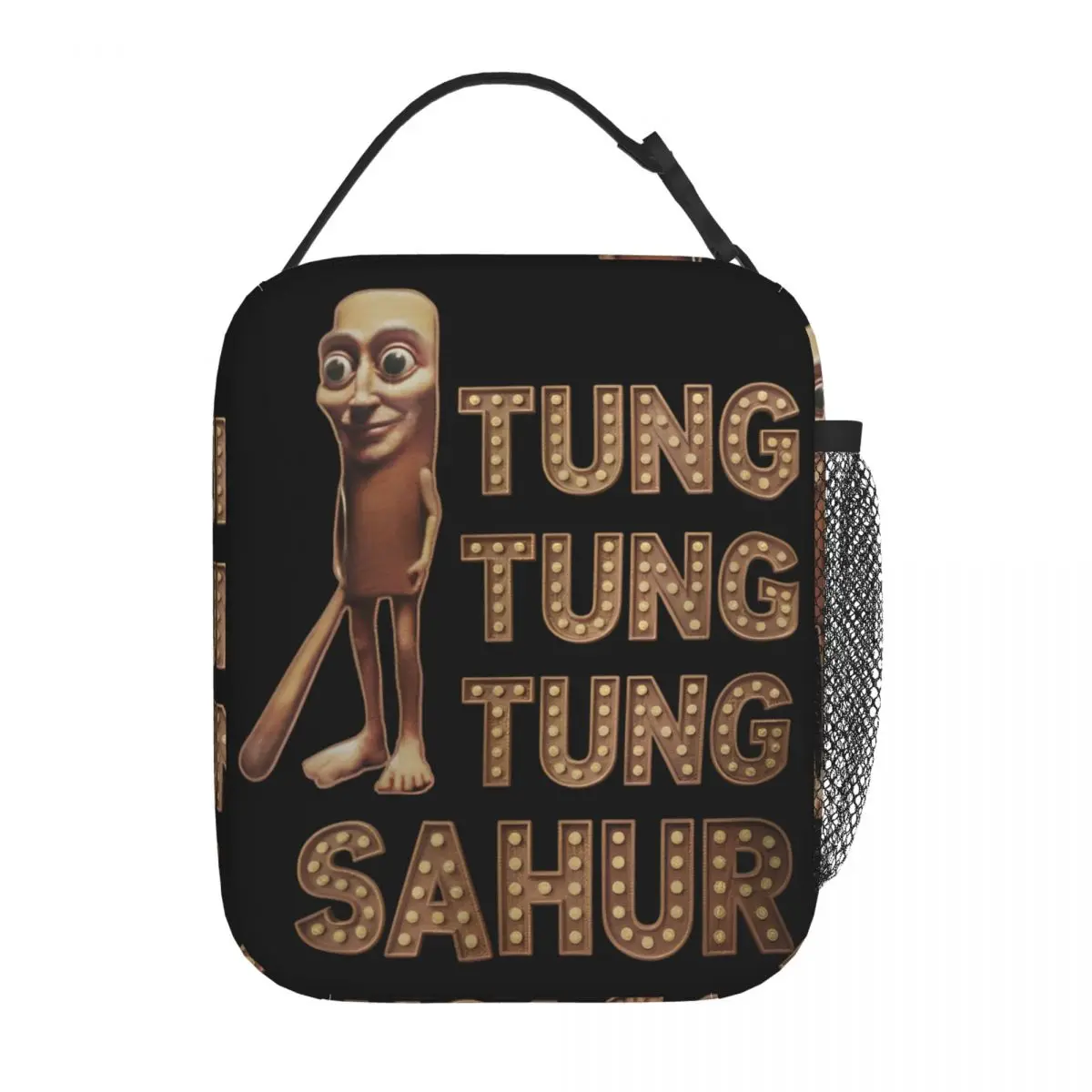 

Tung Tung Tung Sahur Изолированные сумки для обеда Сумка-холодильник Контейнер для еды, итальянский мозговой мем, герметичный ланч-бокс, сумка для девочек и мальчиков