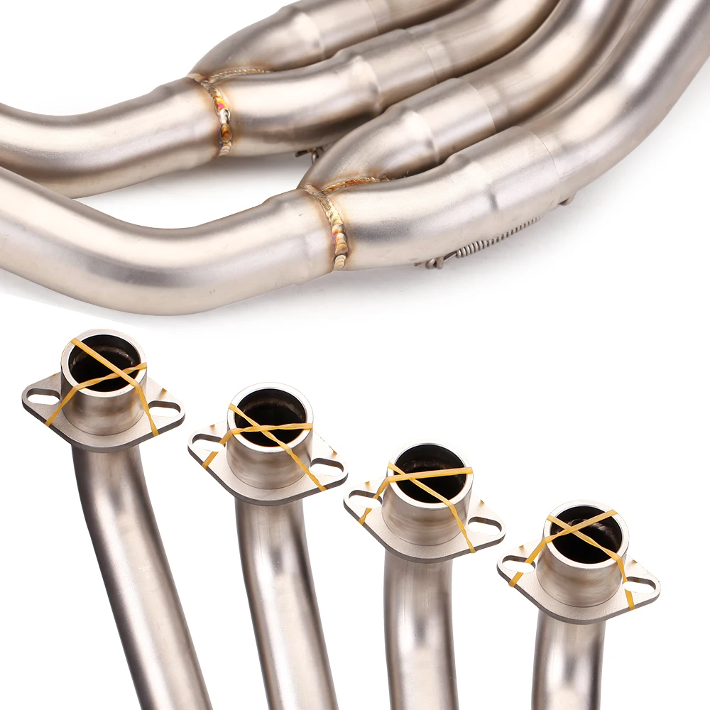 لهوندا CBR650F CBR650R CB650R الكوع كامل دراجة نارية العادم الخمار نظام الجبهة وصلة الأنابيب الهروب موتو الانزلاق على 51 مللي متر الخمار